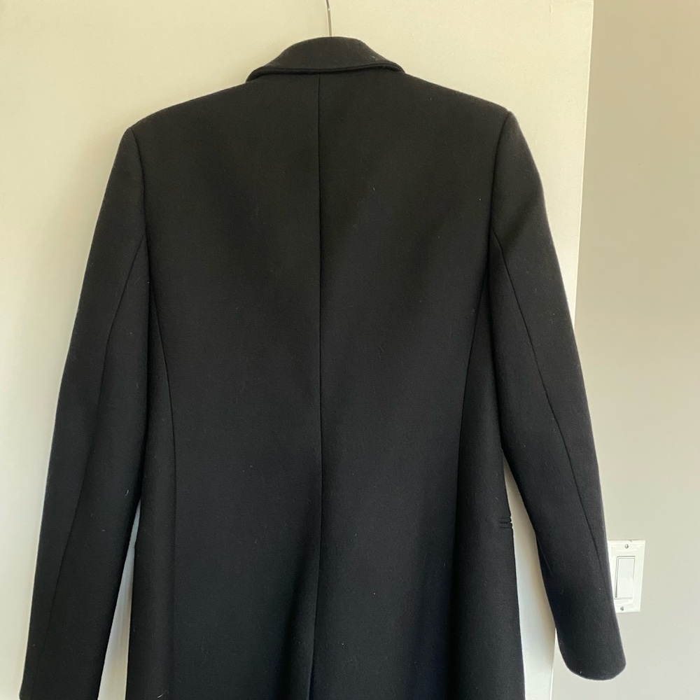 Balenciaga Black Double-Breasted Wool Trench Coat - Picture 4 of 4
